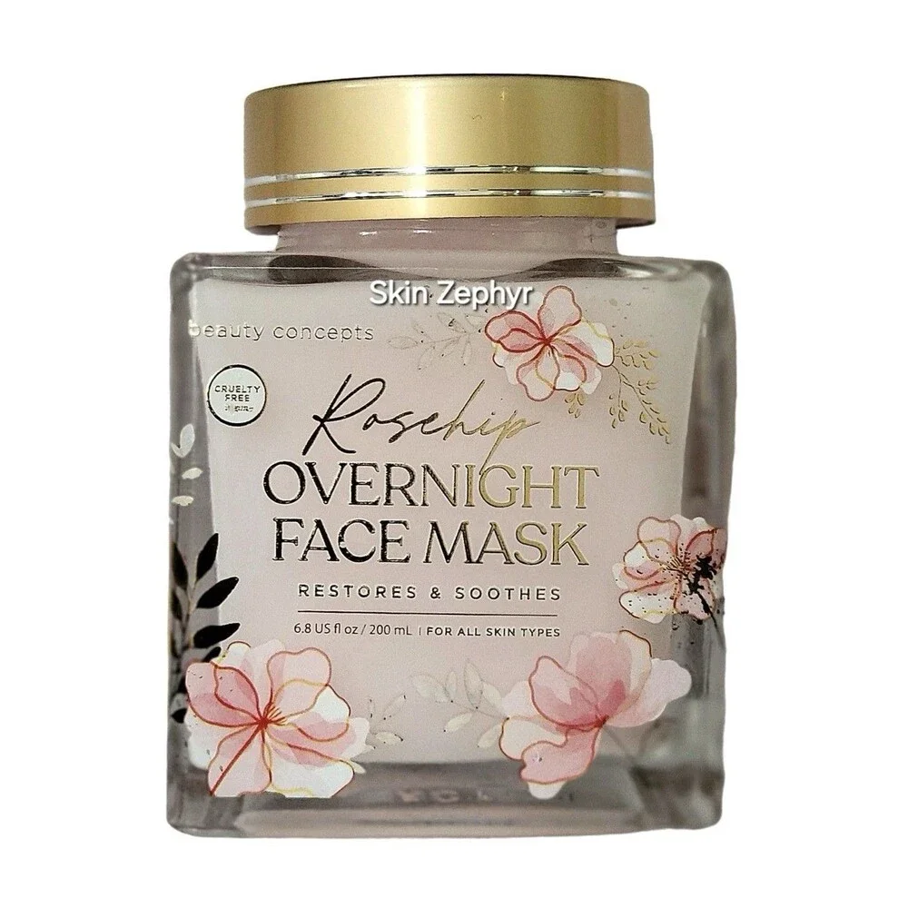Beauty Concept Overnight Face Mask Rosehip Restores & Smooths All Skin Types New